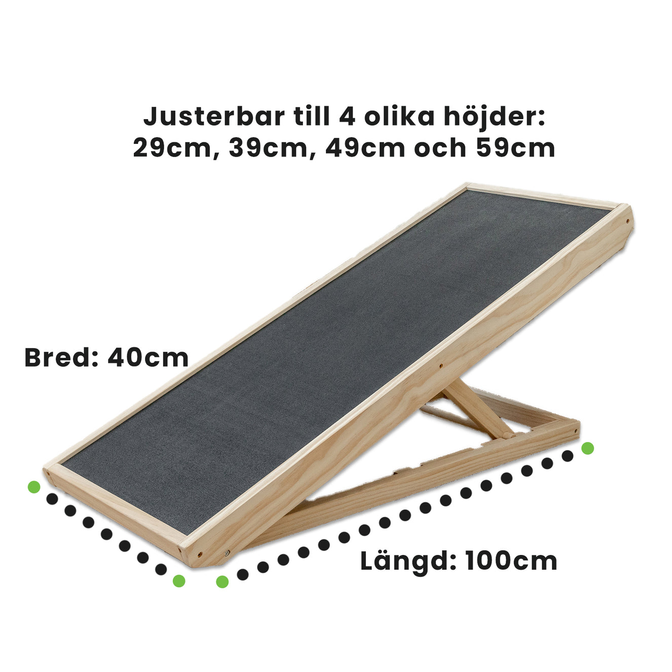 CalmRamp - En justerbar träramp för hundar