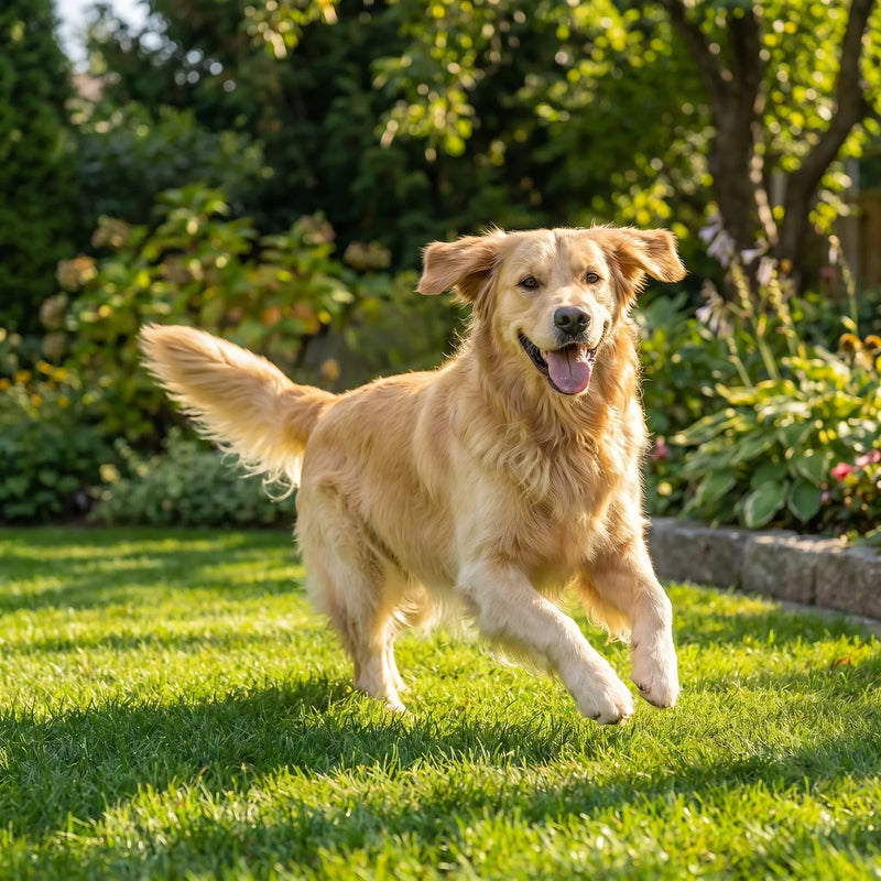 Dog enjoying CalmBed Probiotic Chews